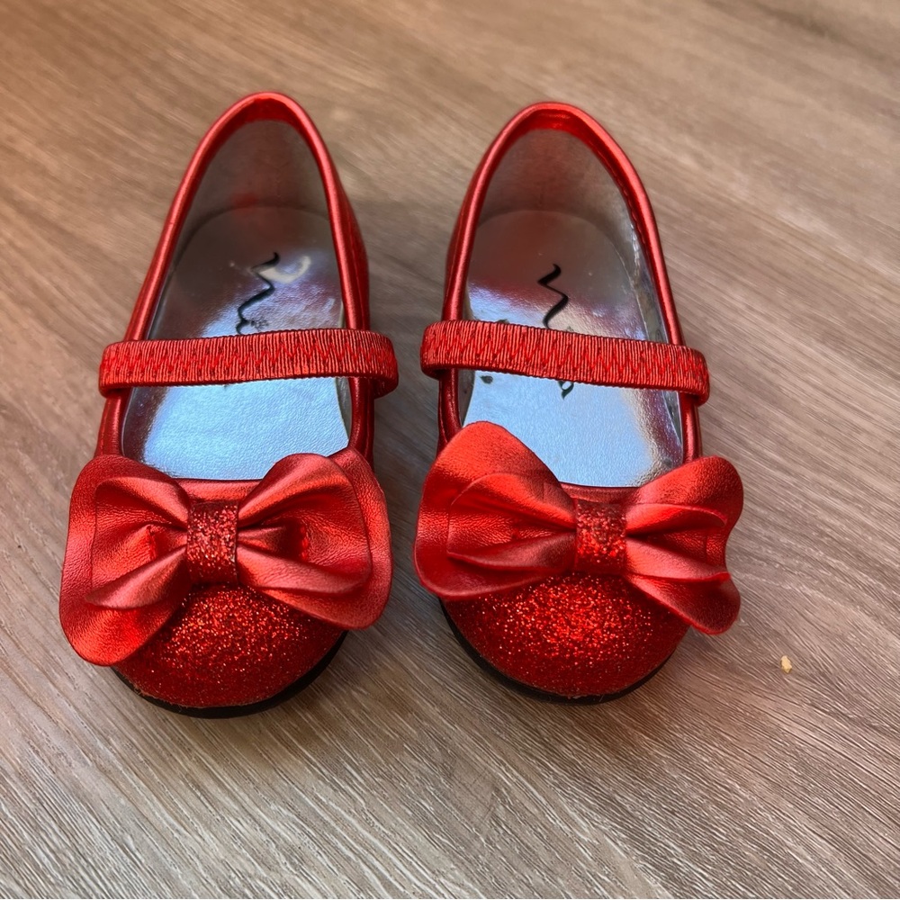 Ruby red sparkling shoes